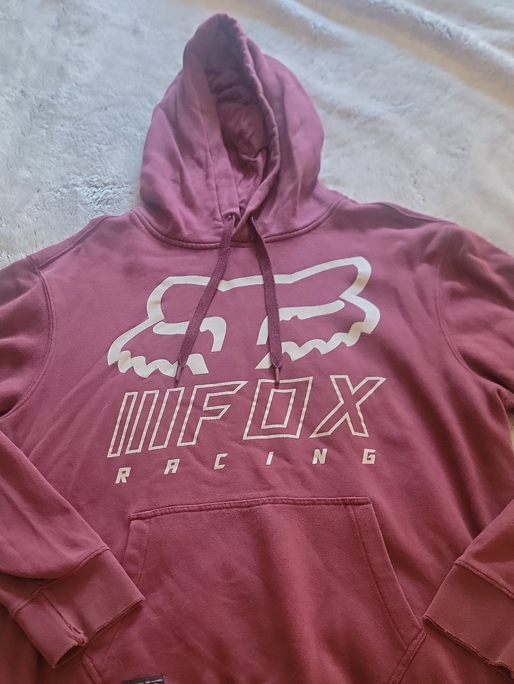 Fox Racing Mauve Pullover Hoodie with Gray Logo